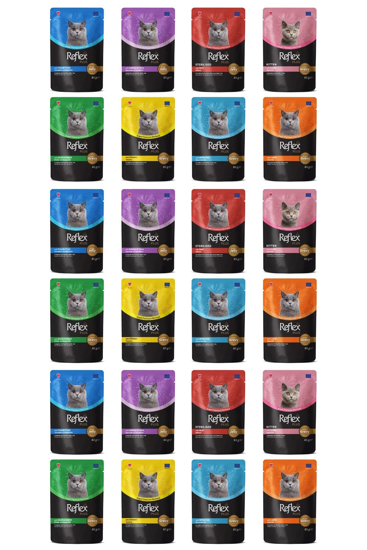 Reflex Plus Pouch Karışık Kedi Konserve Maması 85gr - 40 Adet