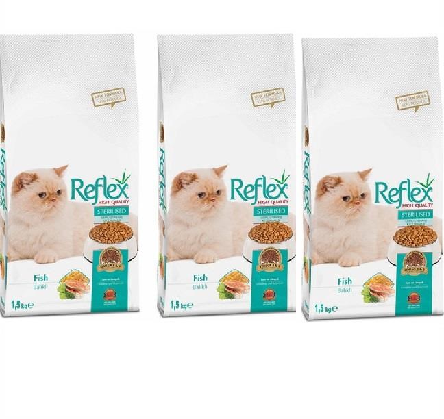 Reflex Sterilised Balık Etli Kısırlaştırılmış Kedi Maması 1,5 Kg 3 Adet