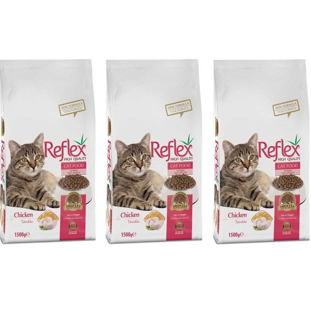 Reflex Tavuklu Yetişkin Kedi Maması 1,5 Kg 3 Adet