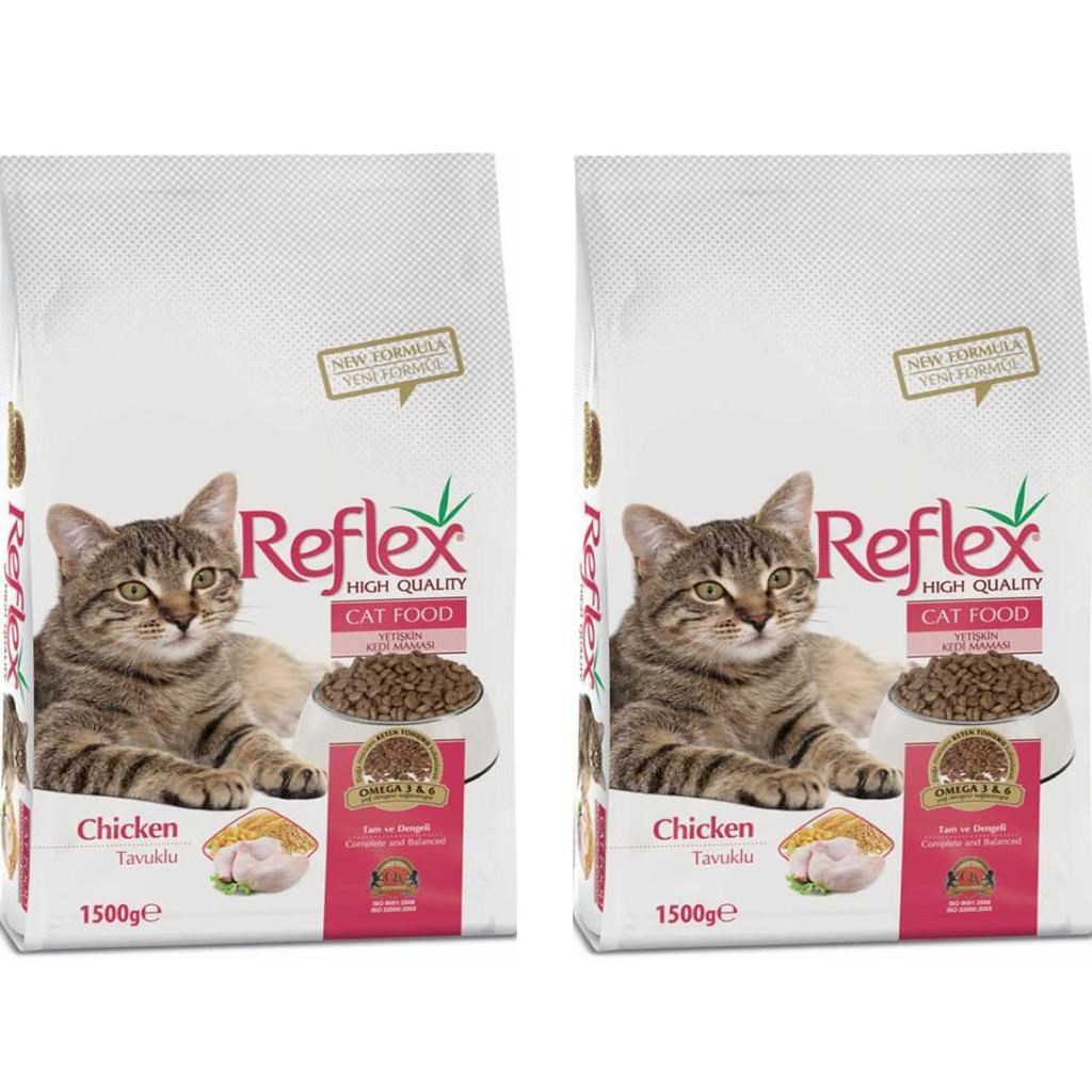 Reflex Tavuklu Yetişkin Kedi Maması 1,5 Kg 2 Adet