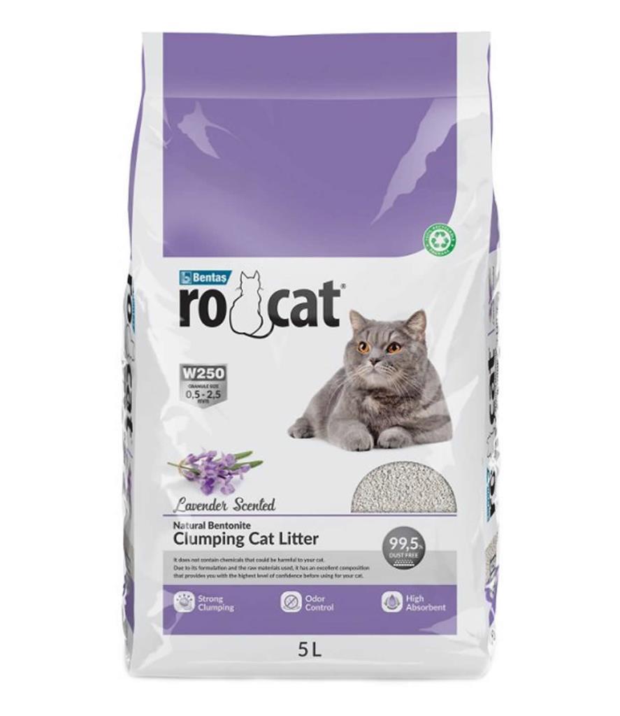Rocat Topaklanan Kedi Kumu Lavanta 5 Lt