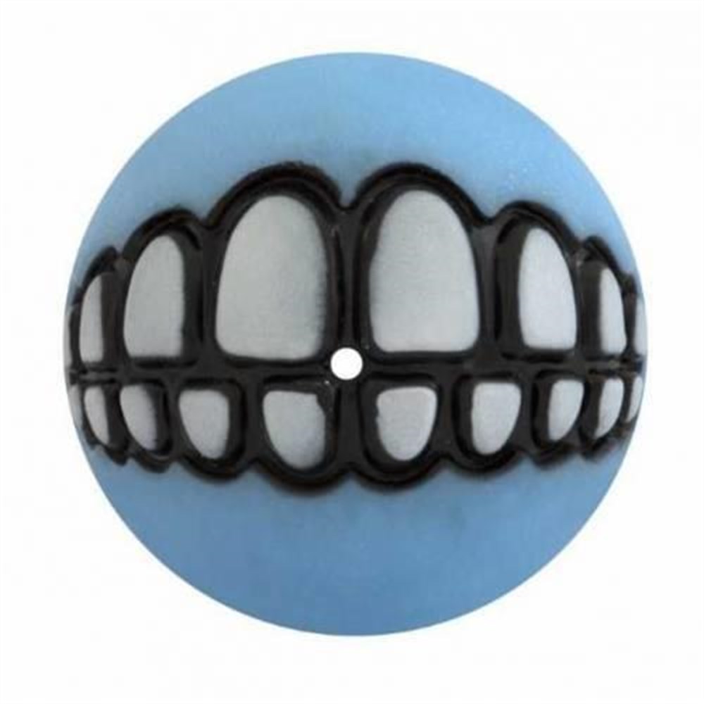 Rogz Grınz Yavru Diş Desenli Top Mavi -S- 4,9 Cm