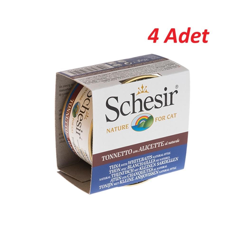 Schesir Ton Ve Ringa Balikli Pirinçli Yas Kedi Mamasi 85gr*4 Adet