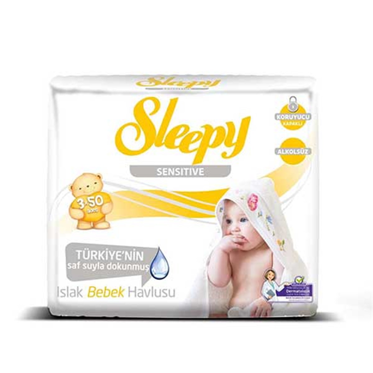 Sleepy Islak Havlu Sensitive (3 X 50)Li