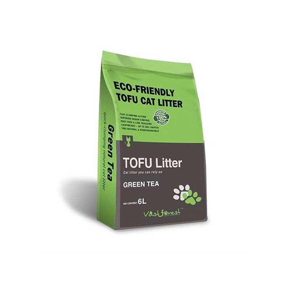 Tofu Organik Kedi Kumu Yeşil Çay Kokulu 6 Lt