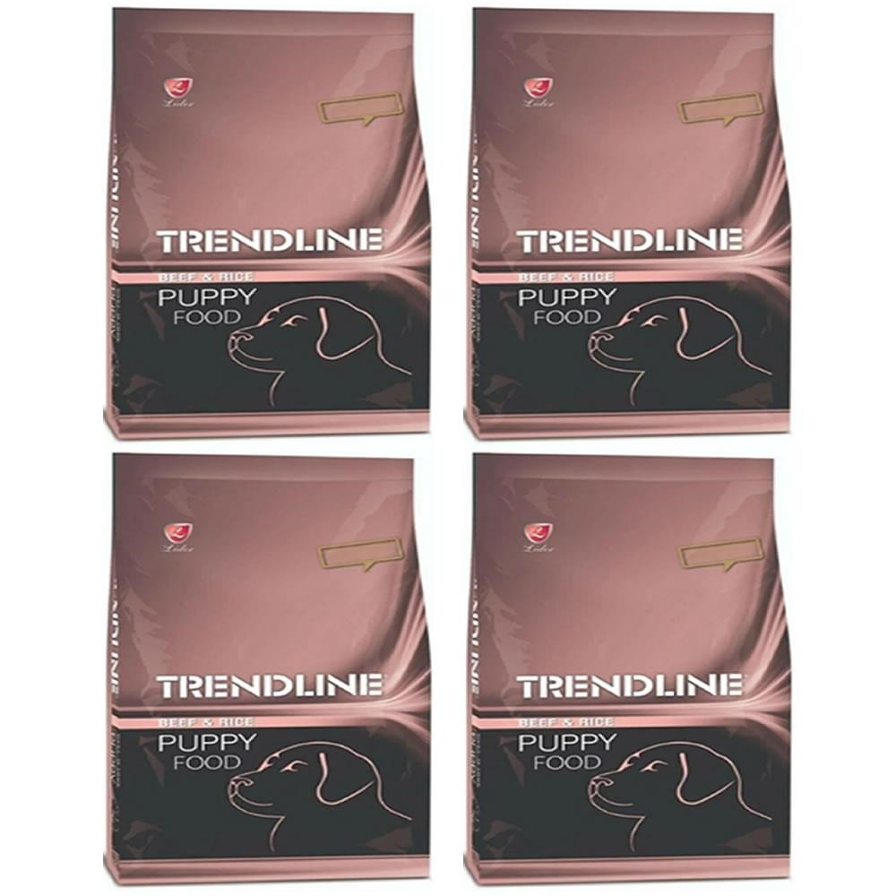 Trendline Yavru Köpek Mamasi Biftek-Pirinçli 1 Kg*4 Adet