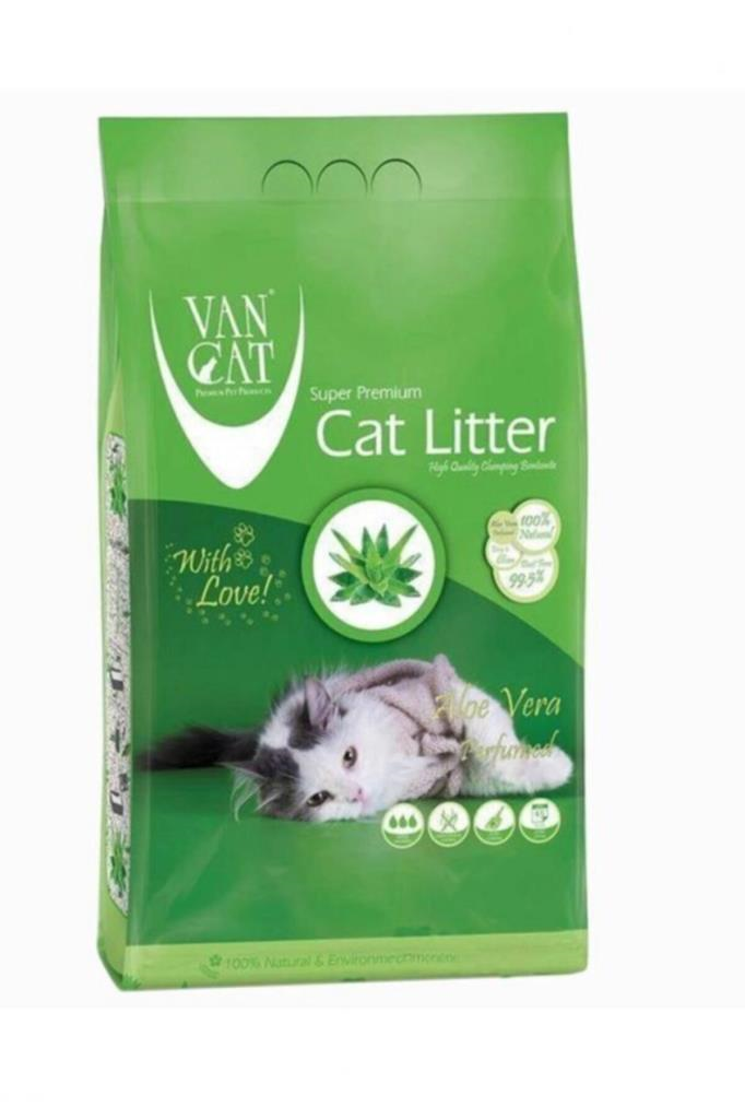 Vancat Aloe Vera İnce Taneli Kedi Kumu 5 Kg X 2 Adet