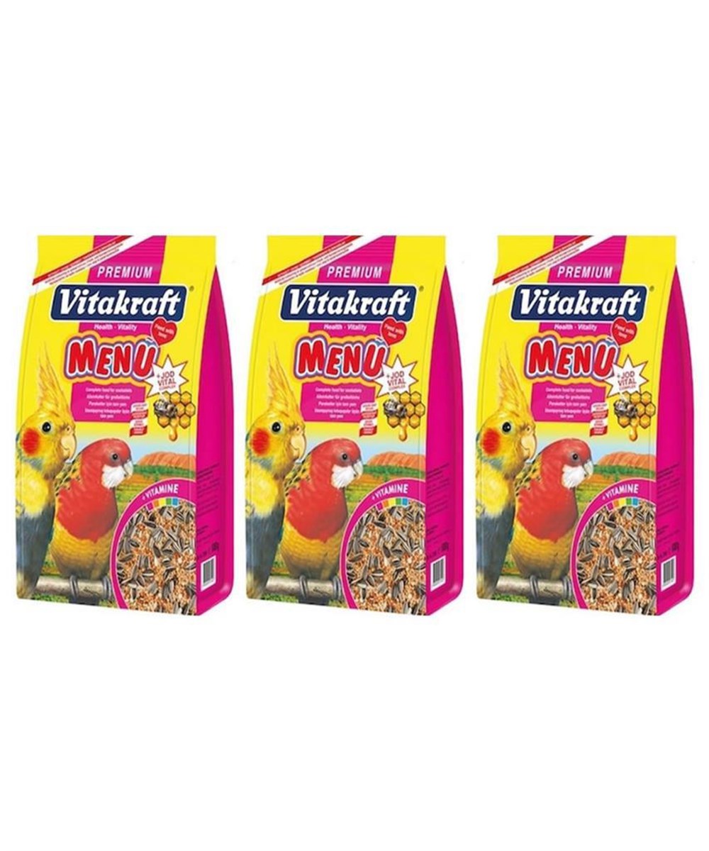 Vitakraft Menu Jod Vital Complex Premium Paraket Yemi 1000 g. 3 adet