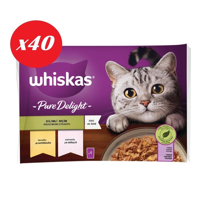 Whiskas Pouch Tavuklu Somon Yet.Kedi K.4x85 Gr Set 40'lı