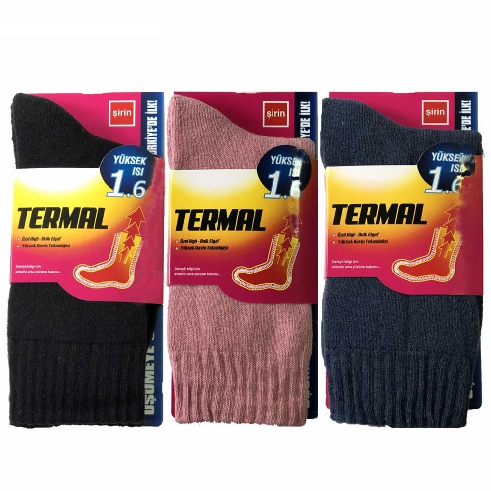 Yüksek Isı Termal Kadın Çorap (36-40) 3 Adet
