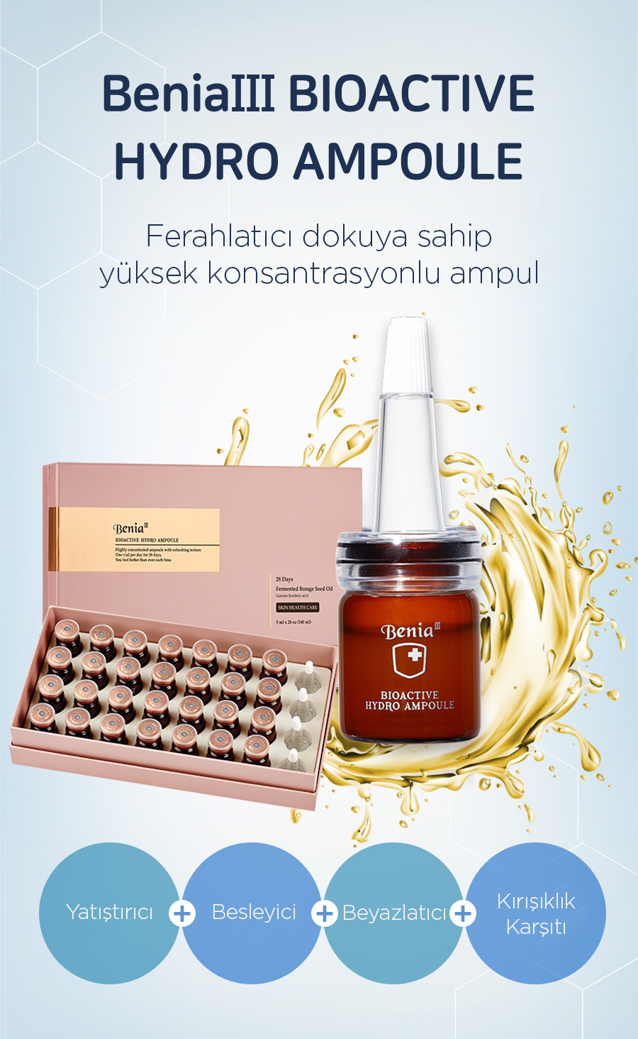 Benia3 Bioactive Hydro Ampul Seti 140ML