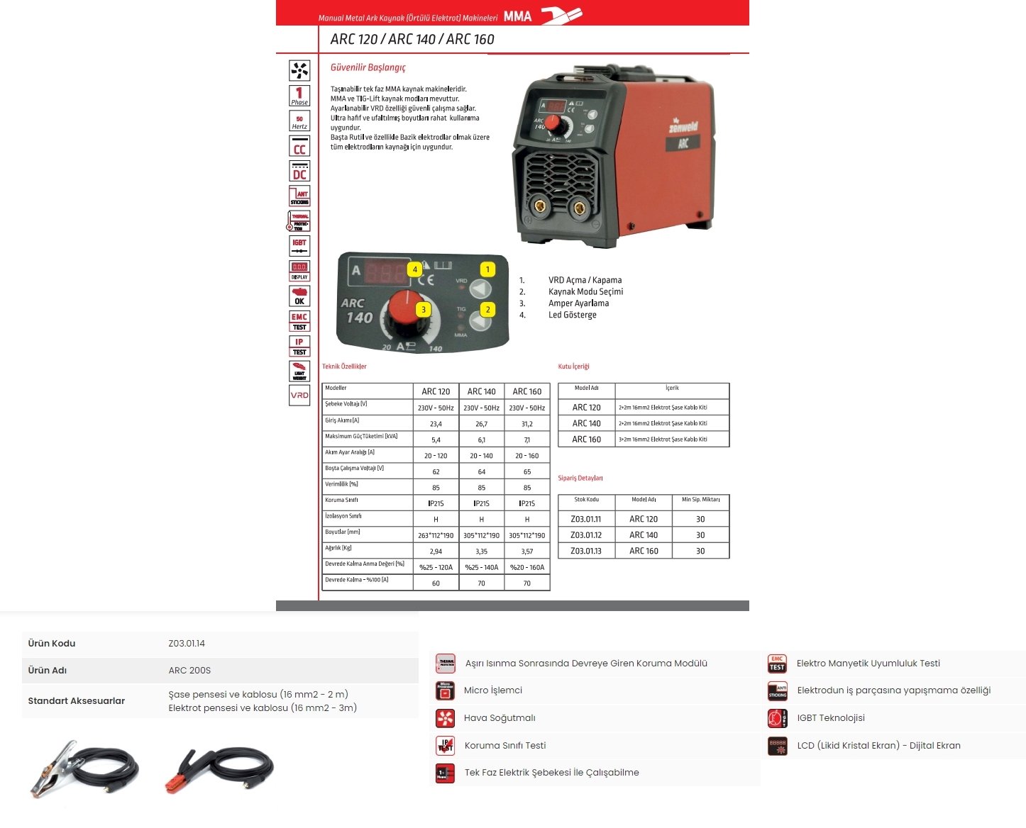 Zenweld ARC160 MMA Inverter Kaynak Makinası 160 Amper | Ereyon