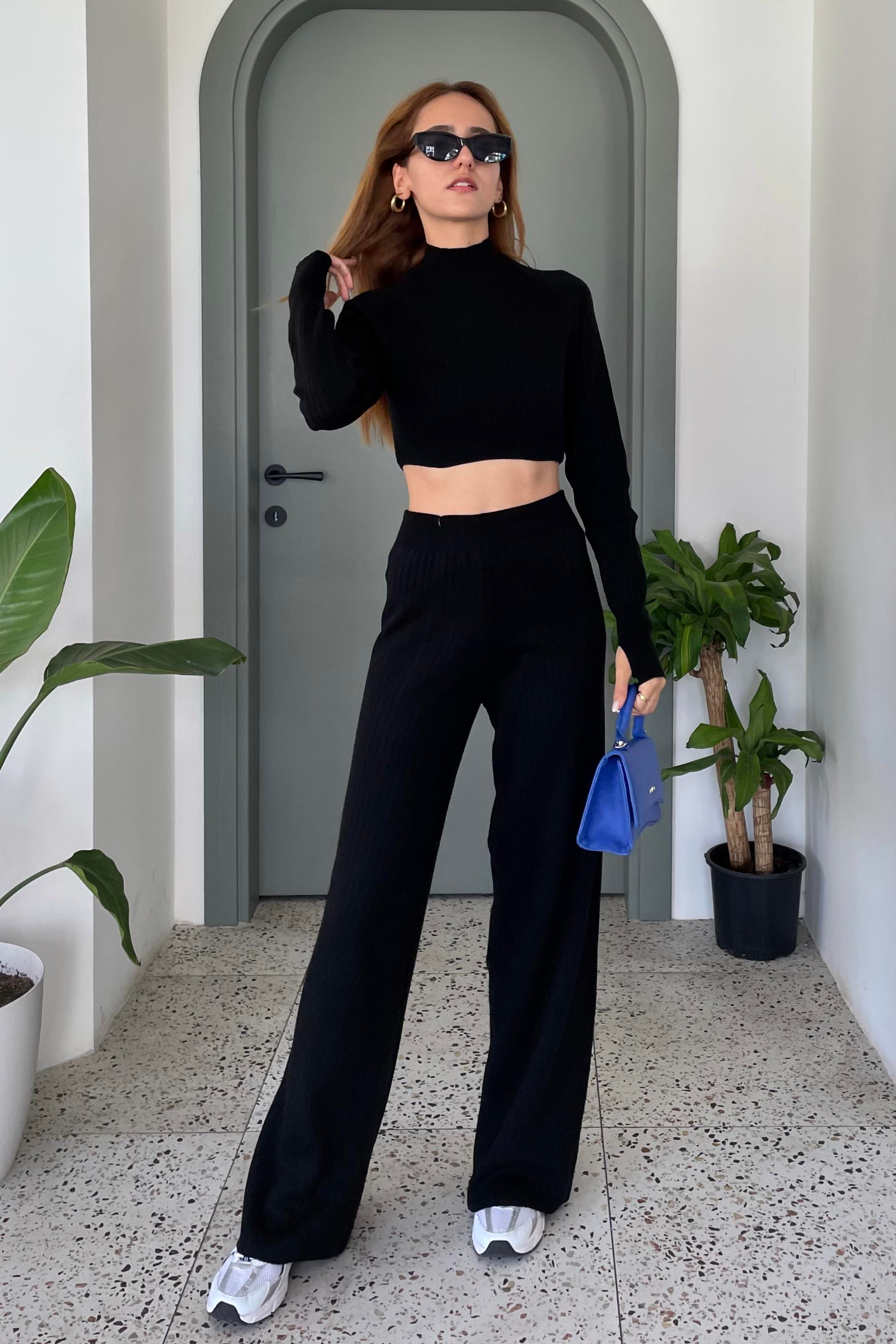 Siyah Alt Üst Triko Takım - Kadın Takım Modelleri - Nazliye Moda | Kadın  Giyim Modası