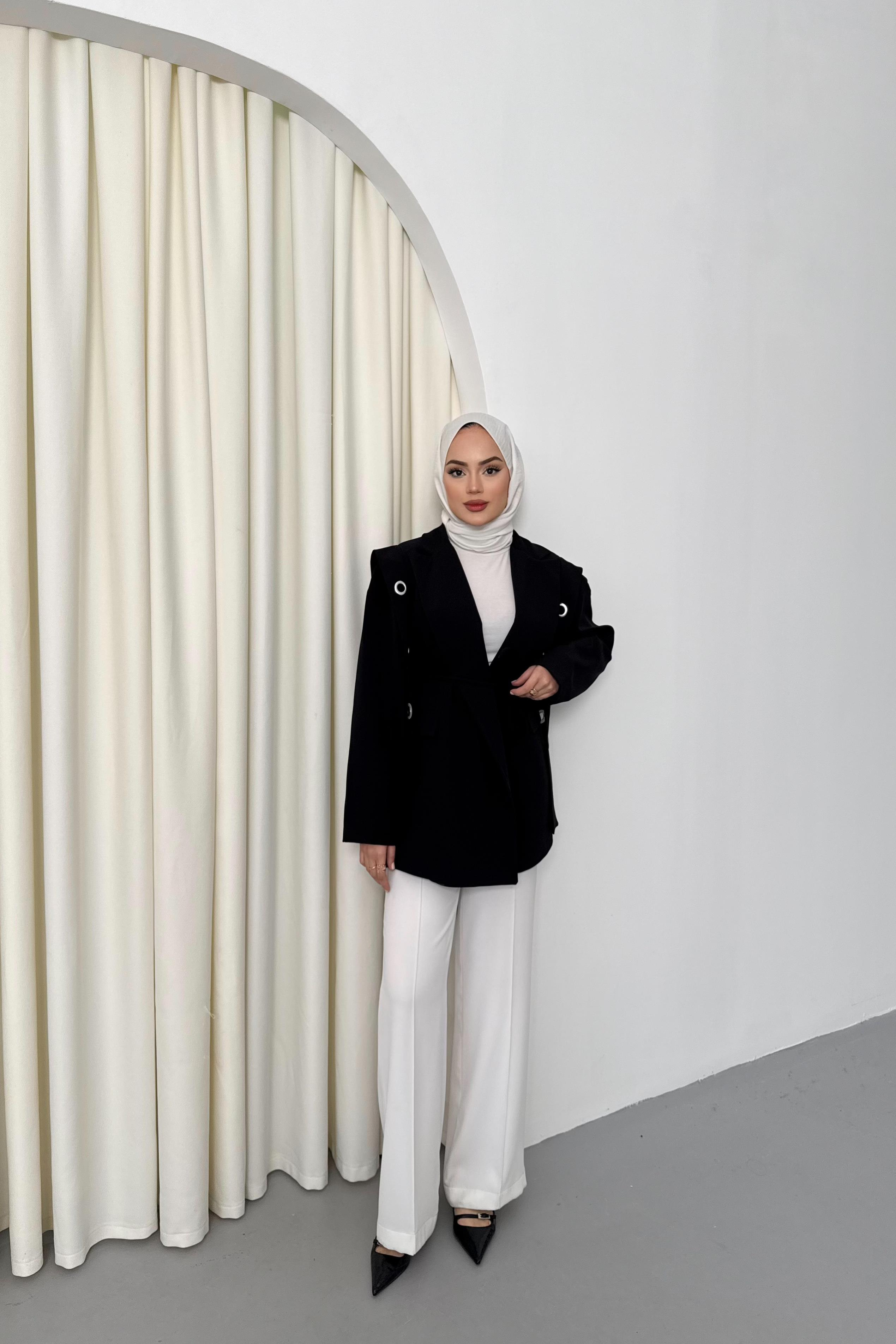 Tasarım Blazer Ceket - Siyah