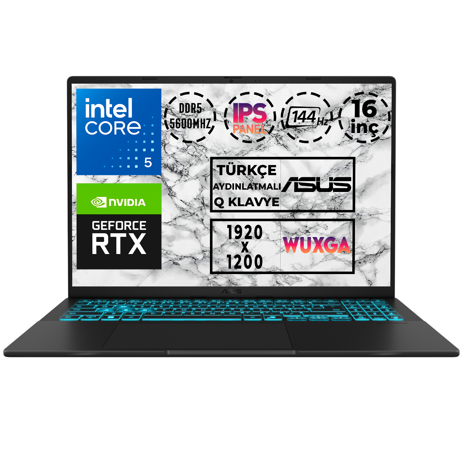 Asus Vivobook 16 Core 5 210H 40GB 4TB SSD 6 GB RTX4050 144Hz 16'' W11P Gaming V3607VU-RP288 032