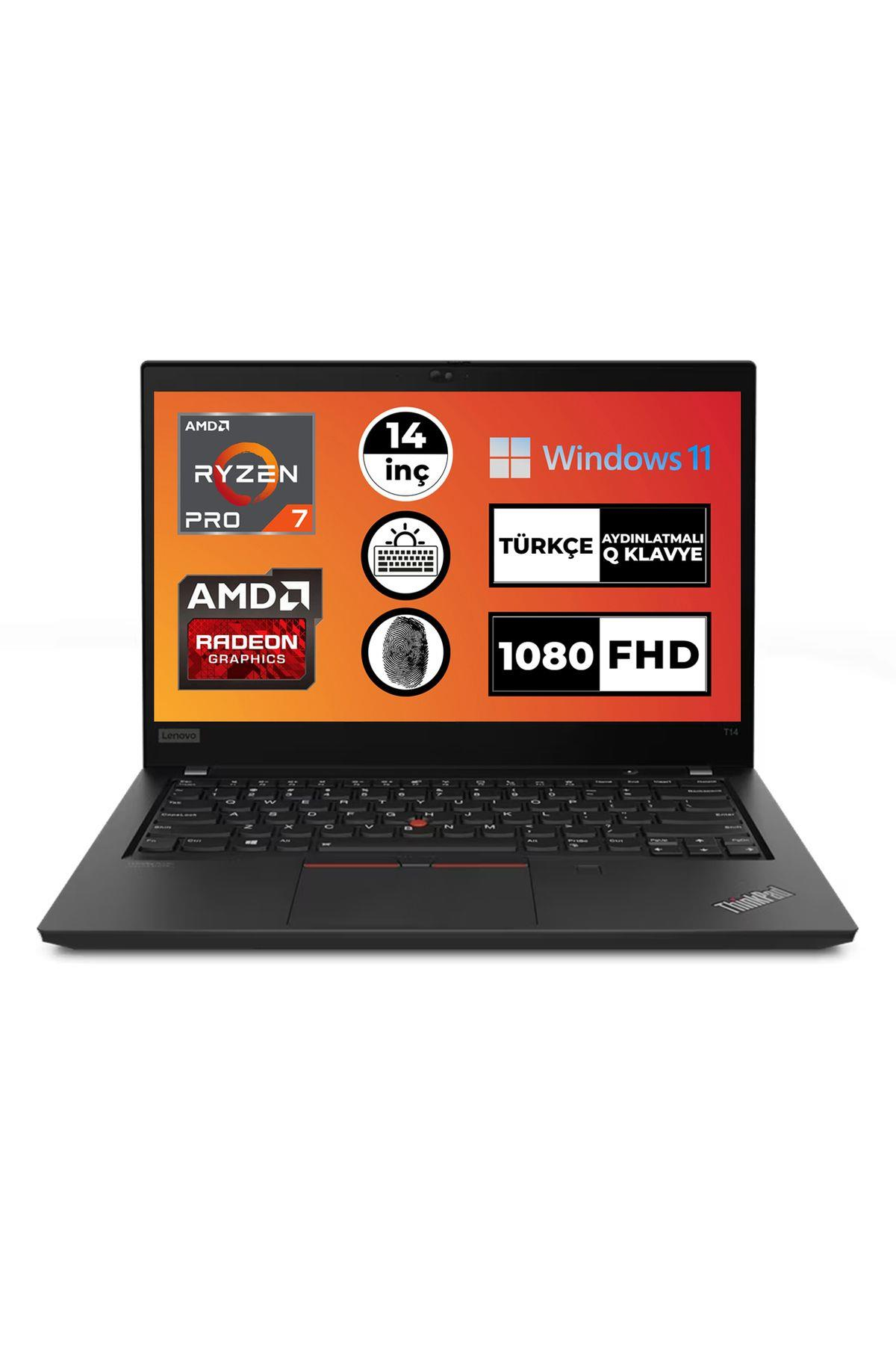 LENOVO T14 G2 AMD Ryzen 7 Pro 5850U 24GB 2TB SSD 14'' W11P Taşınabilir Bilgisayar 20XLS3FUTX027