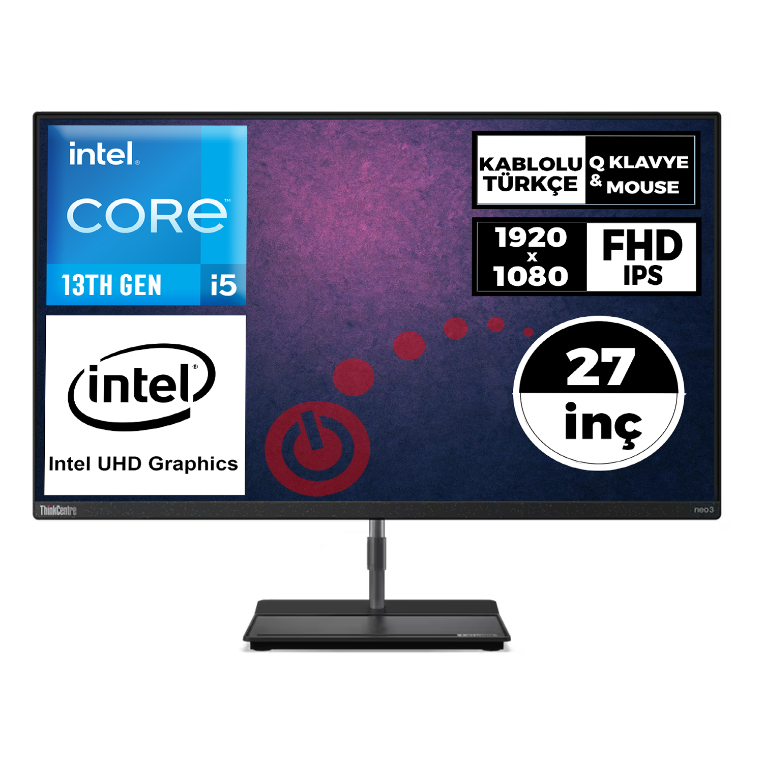 Lenovo ThinkCentre Neo 30A G4 i5-13420H 48GB 1TB SSD 27'' FHD Freedos AIO PC 12JVA01GTR 010