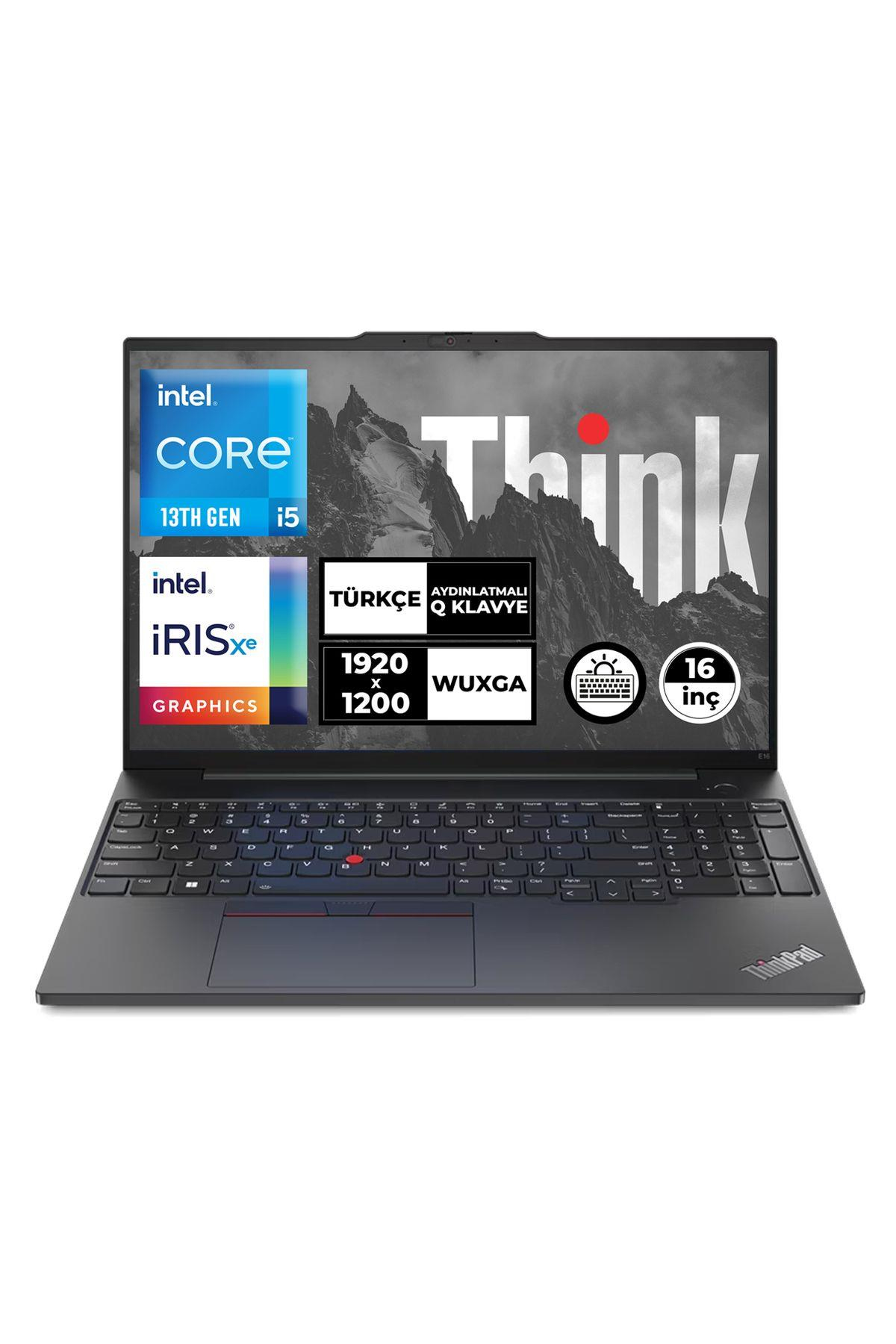 Lenovo ThinkPad E16 i5-1335U 16GB 1TB+512GB SSD 16'' WUXGA Fdos Taşınabilir Bilgisayar 21JN0005TX 013