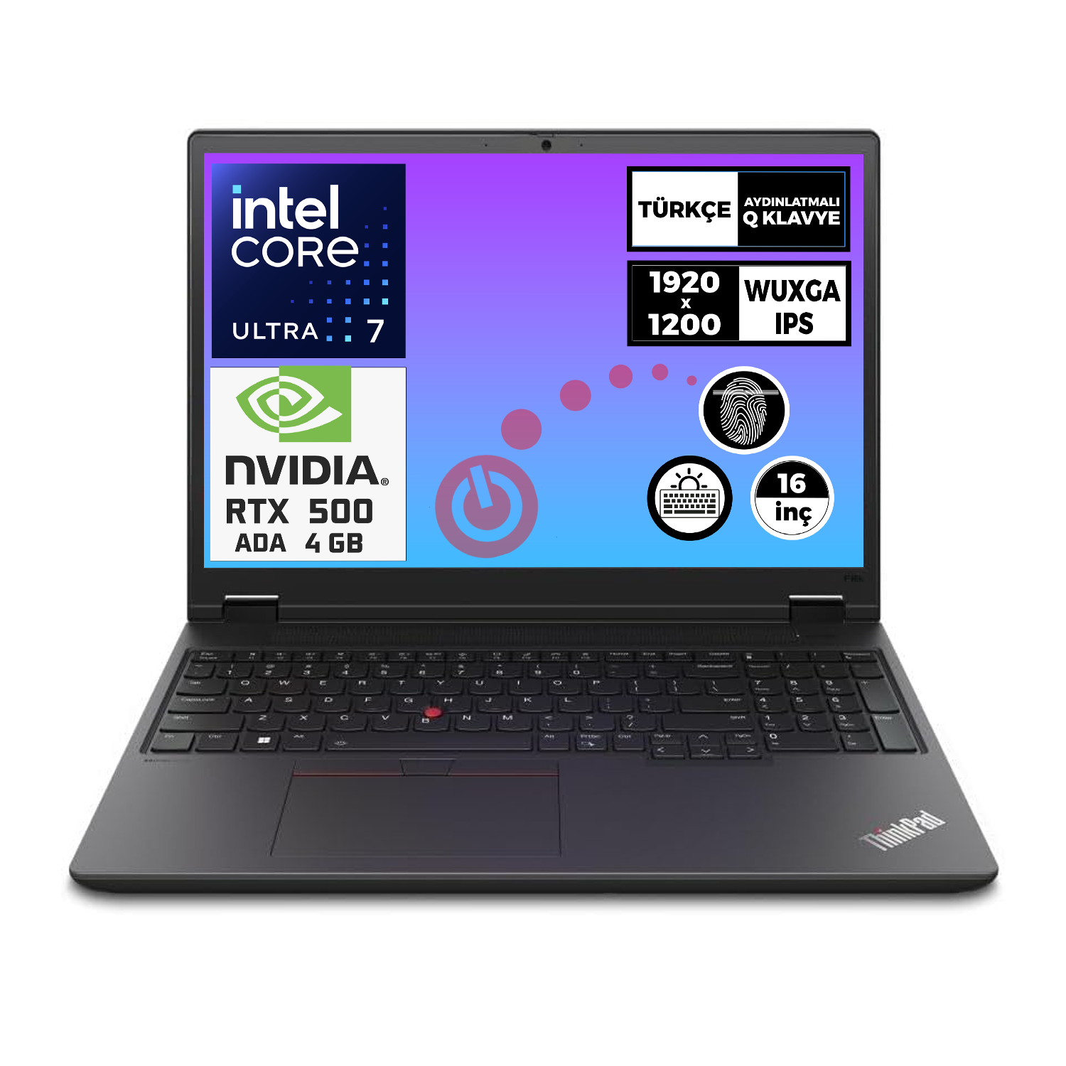 Lenovo ThinkPad P16V G2 Ultra 7 155H 96GB 2TB SSD 4 GB RTX 500 ADA 16'' WUXGA Freedos 21KYS03CTX 009