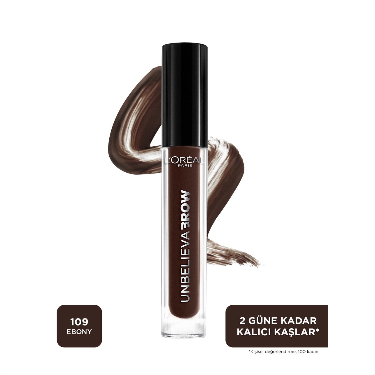 aLORS paris 【Gabi-ガビ-】DarkBrown 01 Loreal Paris Unbelieva Brow Uzun Süre Kalıcı Kaş Jeli Ebony No:109