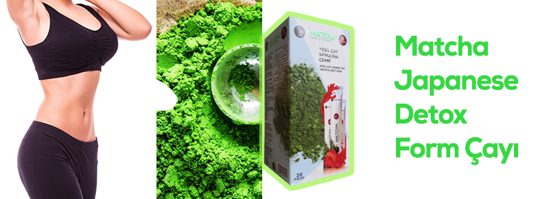Matcha Premium Japanese Çilek Aromalı Detox Burner Form Maça Çayı 1 Kutu