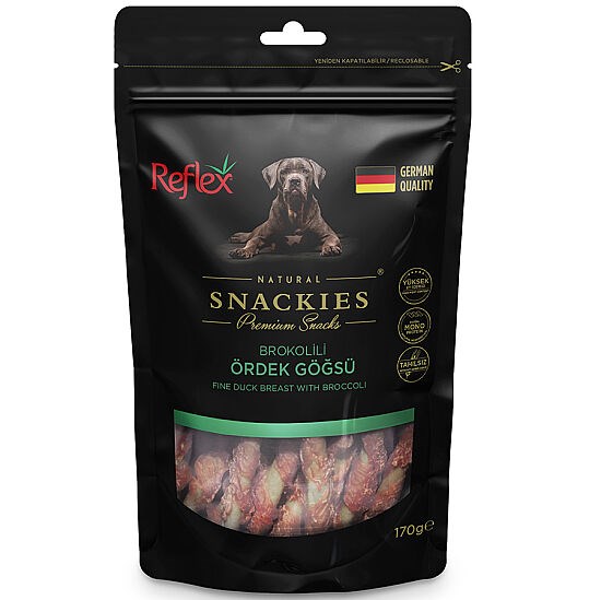 Reflex Snackies Brokoli Ördek Göğsü Köpek Ödülü 170 Gr