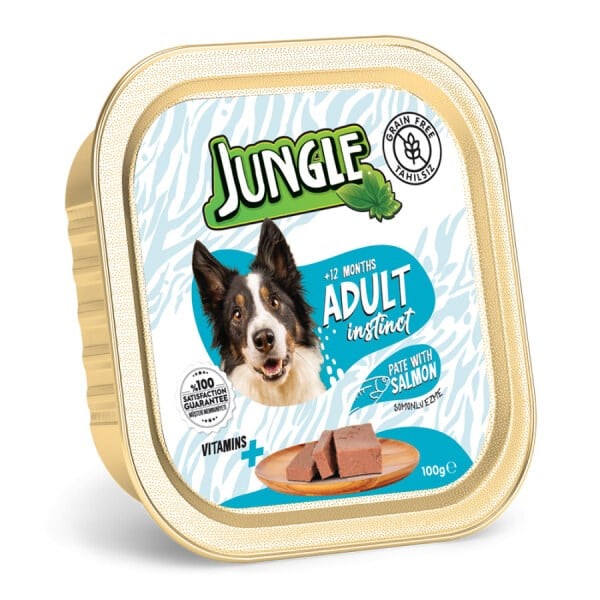 Jungle Tahılsız Somonlu Pate Köpek Yaş Maması 100 Gr