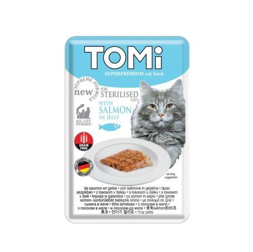 Tomi Somonlu Yumurtalı Kısırlaştırılmış Tahılsız Pouch Kedi Maması 85 Gr