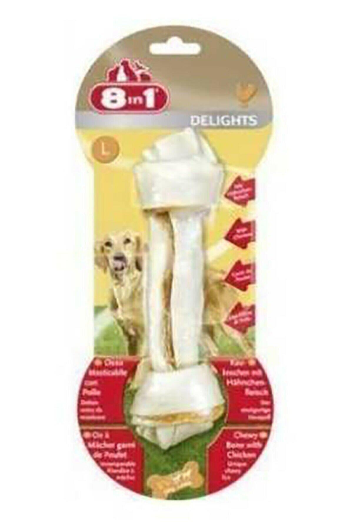 8in1 Large Delights Dental Bones Düğümlü Tavuk Press Kemik 100gr
