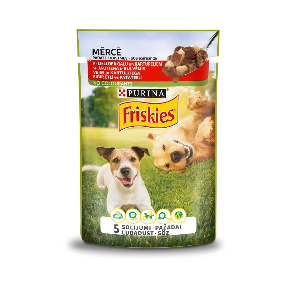 Friskies Sığır Etli ve Patatesli Soslu Köpek Pouch 100gr
