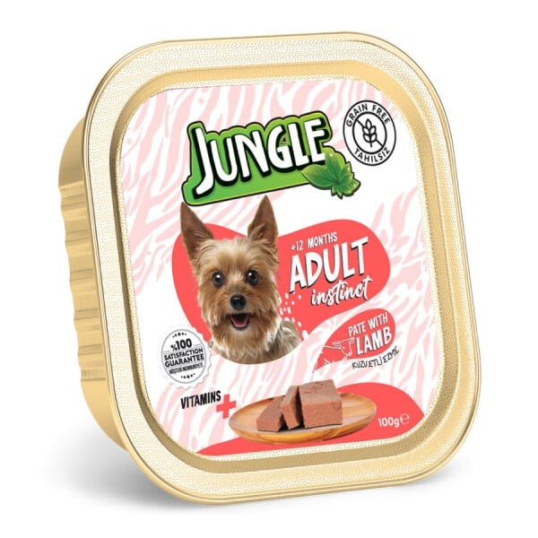 Jungle Tahılsız Kuzu Etli Pate Köpek Yaş Maması 100 Gr