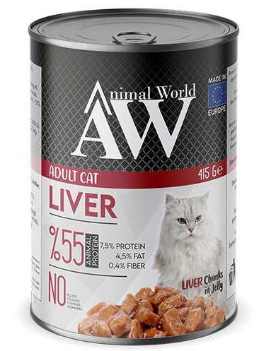 Animal World Chucks in Jelly Liver Ciğerli Kedi Yaş Maması 415 Gr