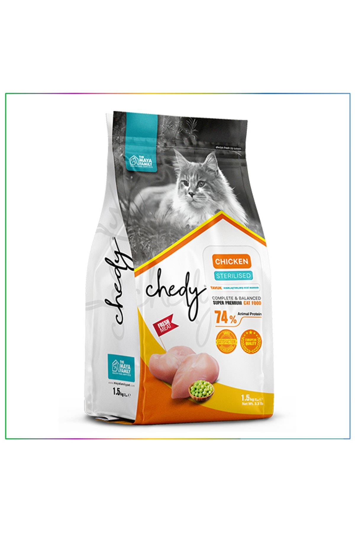 Chedy Kısır Tavuklu Kedi Maması 1,5 kg