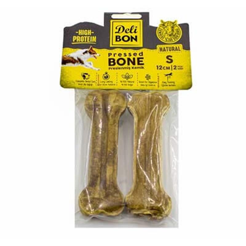 Delibon Deri Press Köpek Kemik 12 Cm 2 Li Natural