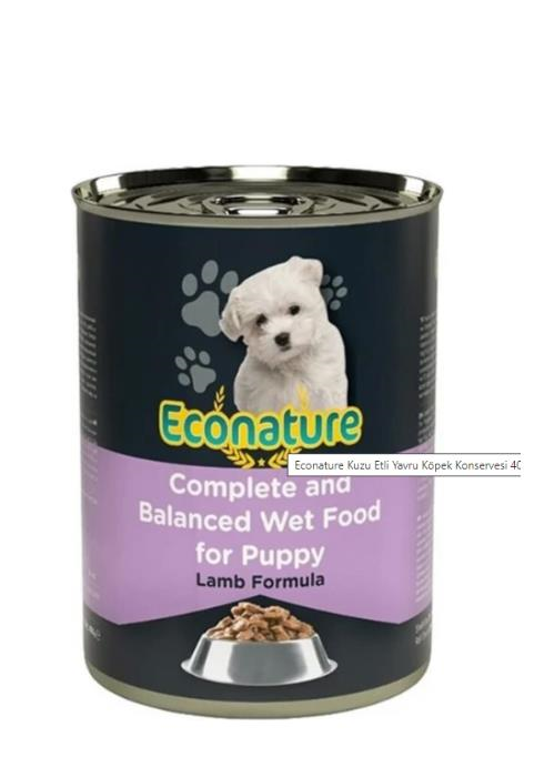 Econature Kuzu Etli Yavru Köpek Konservesi 400 gr