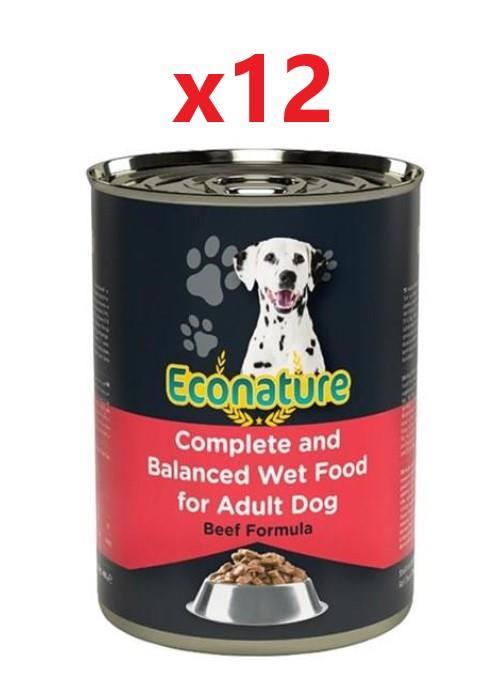 Econature Sığır Etli Yetişkin Köpek Konservesi 400 Gr x 12 Adet