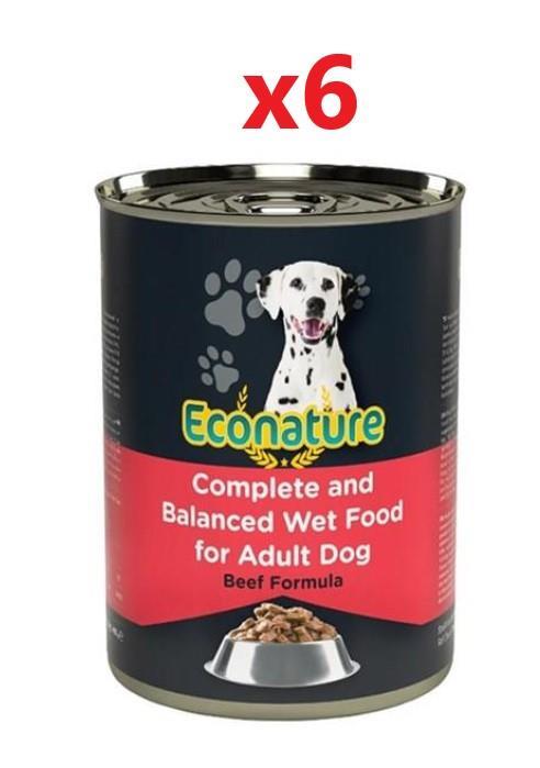 Econature Sığır Etli Yetişkin Köpek Konservesi 400 Gr x 6 Adet
