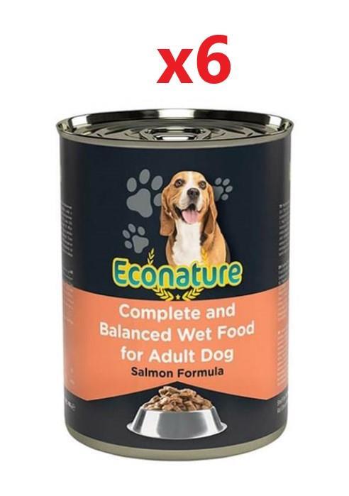 Econature Somonlu Yetişkin Köpek Konservesi 400 Gr x 6 Adet
