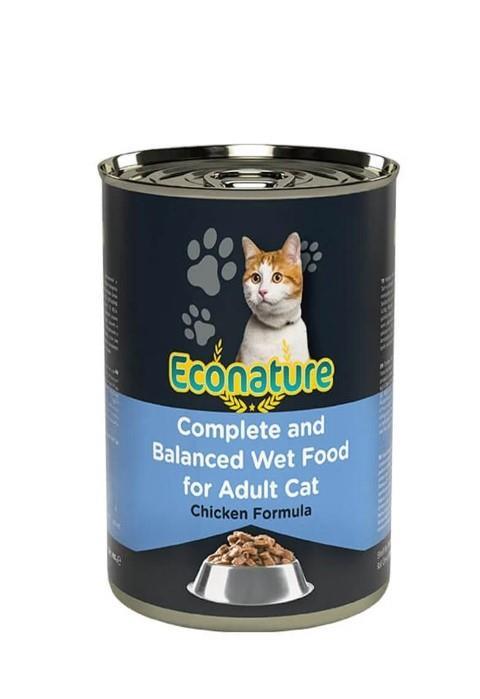 Econature Tavuk Etli Yetişkin Kedi Konservesi 400 gr