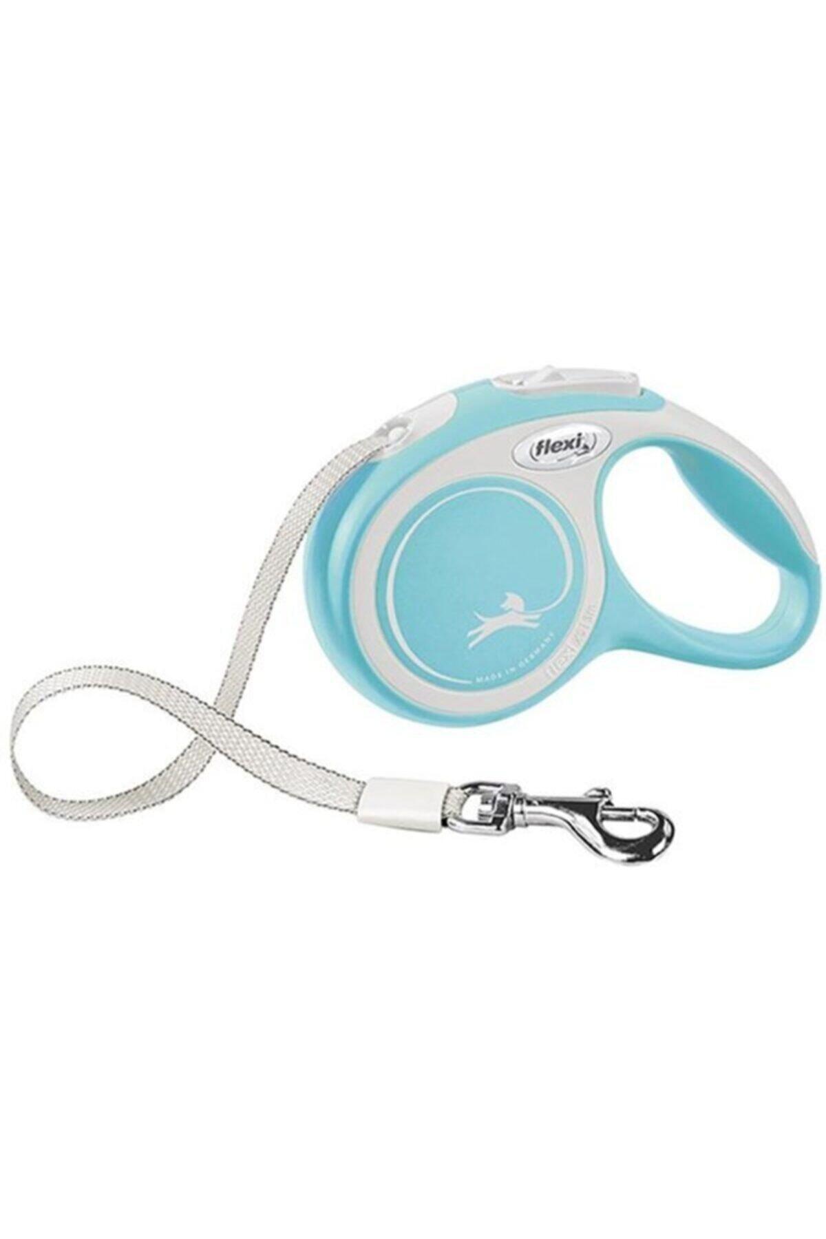 Flexi New Comfort Otomatik Açık Mavi Şerit Gezdirme Medium 5 Metre