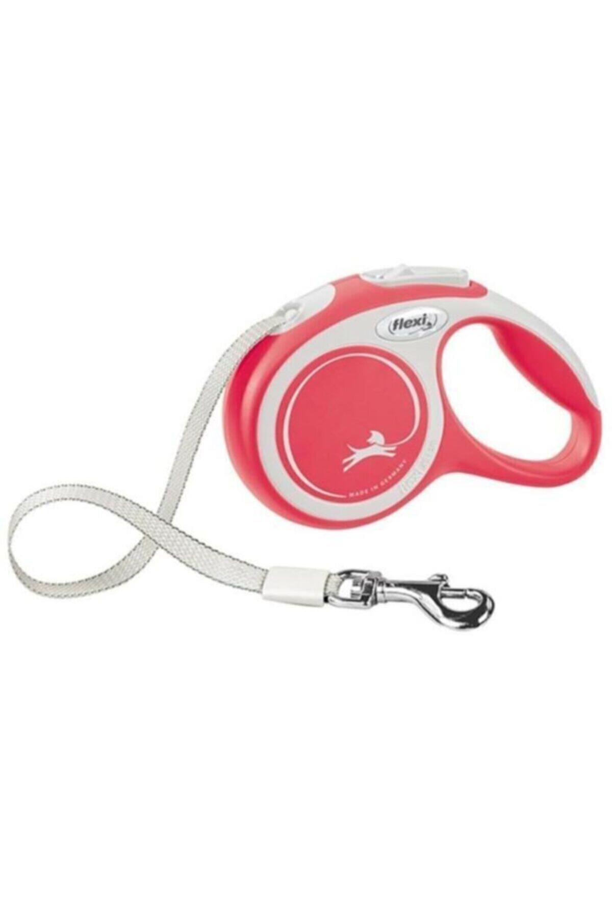 Flexi New Comfort Otomatik Kırmızı Şerit Gezdirme Small 5 mt