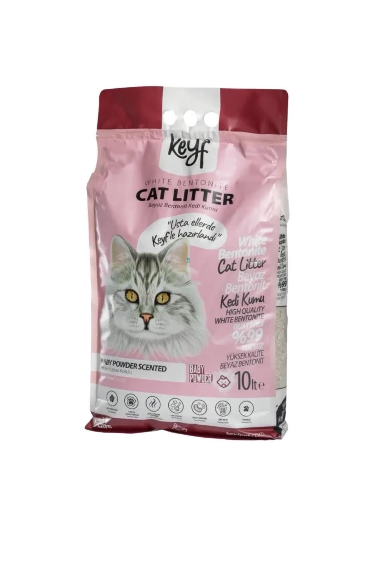 Keyf Bebek Pudrası Kokulu Bentonit Kedi Kumu 10 Lt