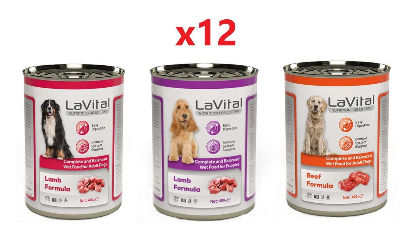 La Vital Tahılsız Karışık Köpek Konservesi Püre 400 Gr X 12 Adet