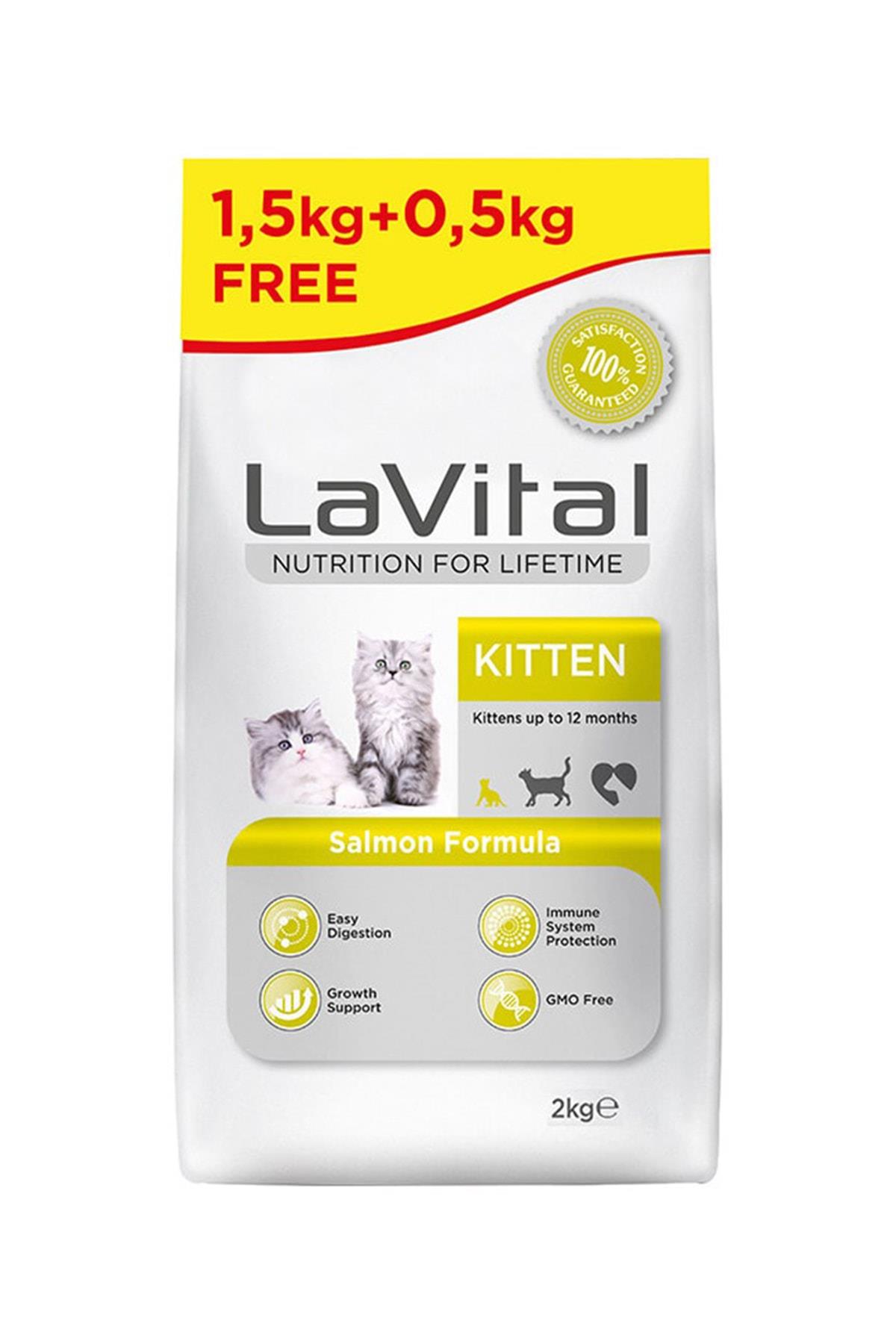 Lavital Somonlu Yavru Kedi Maması 1.5 0.5kg (2KG)