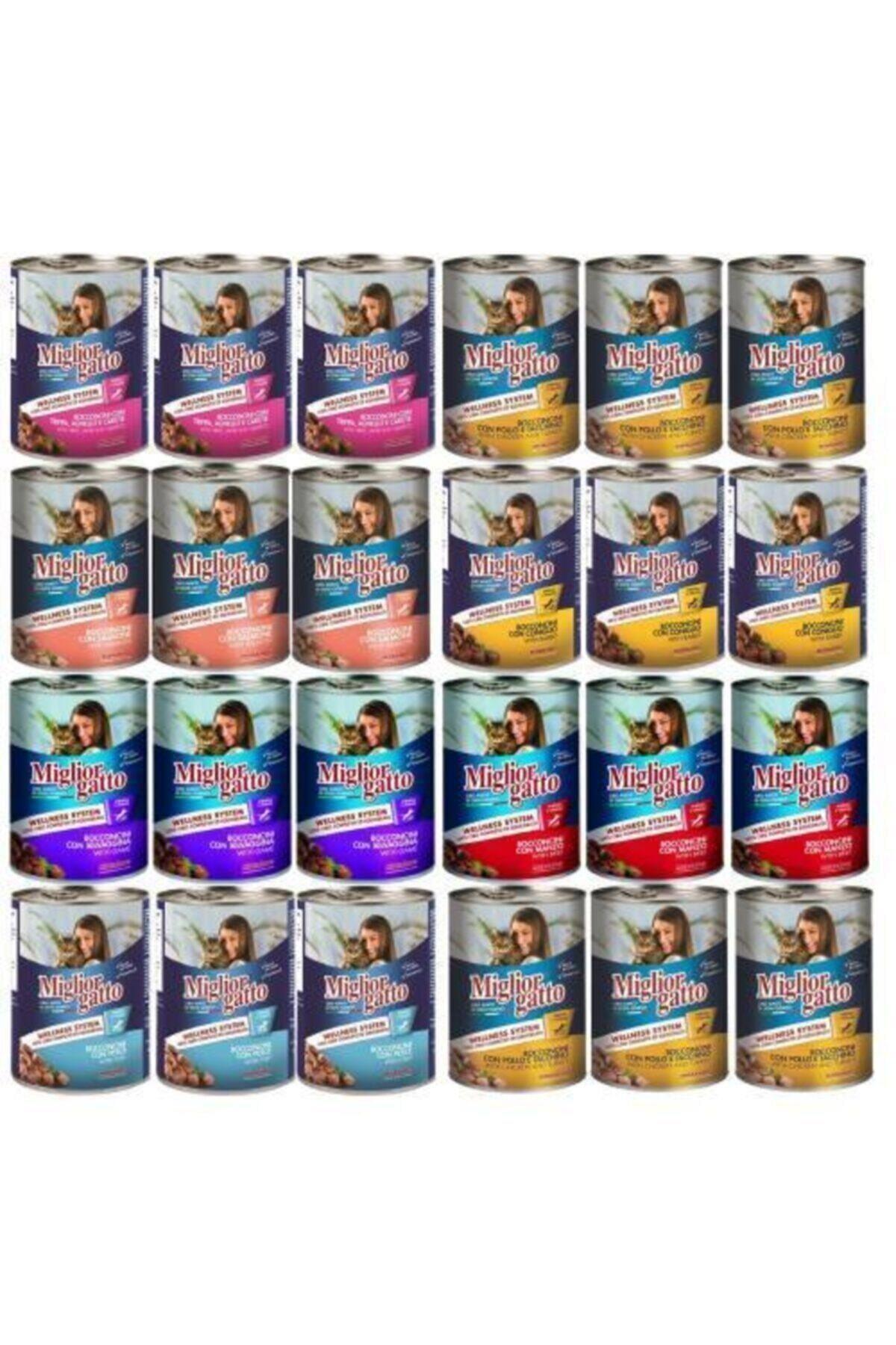 Miglior Gatto Karışık Konserve Kedi Maması 24 Adet 405 gr