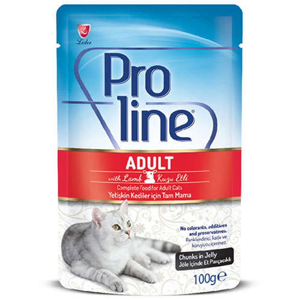 Proline Kuzu Etli Jöle İçinde Et Parçacıklı Kedi Yaş Maması 100 Gr