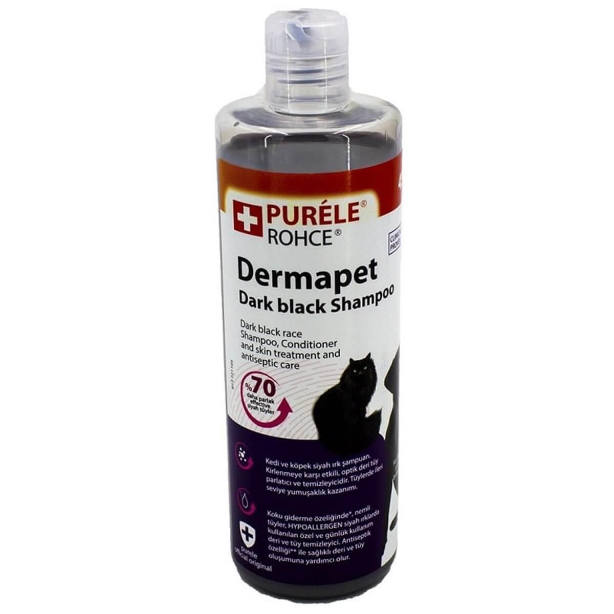 Purele Dermapet Black Dark Shampoo Kedi Ve Köpek Şampuanı 450 ml