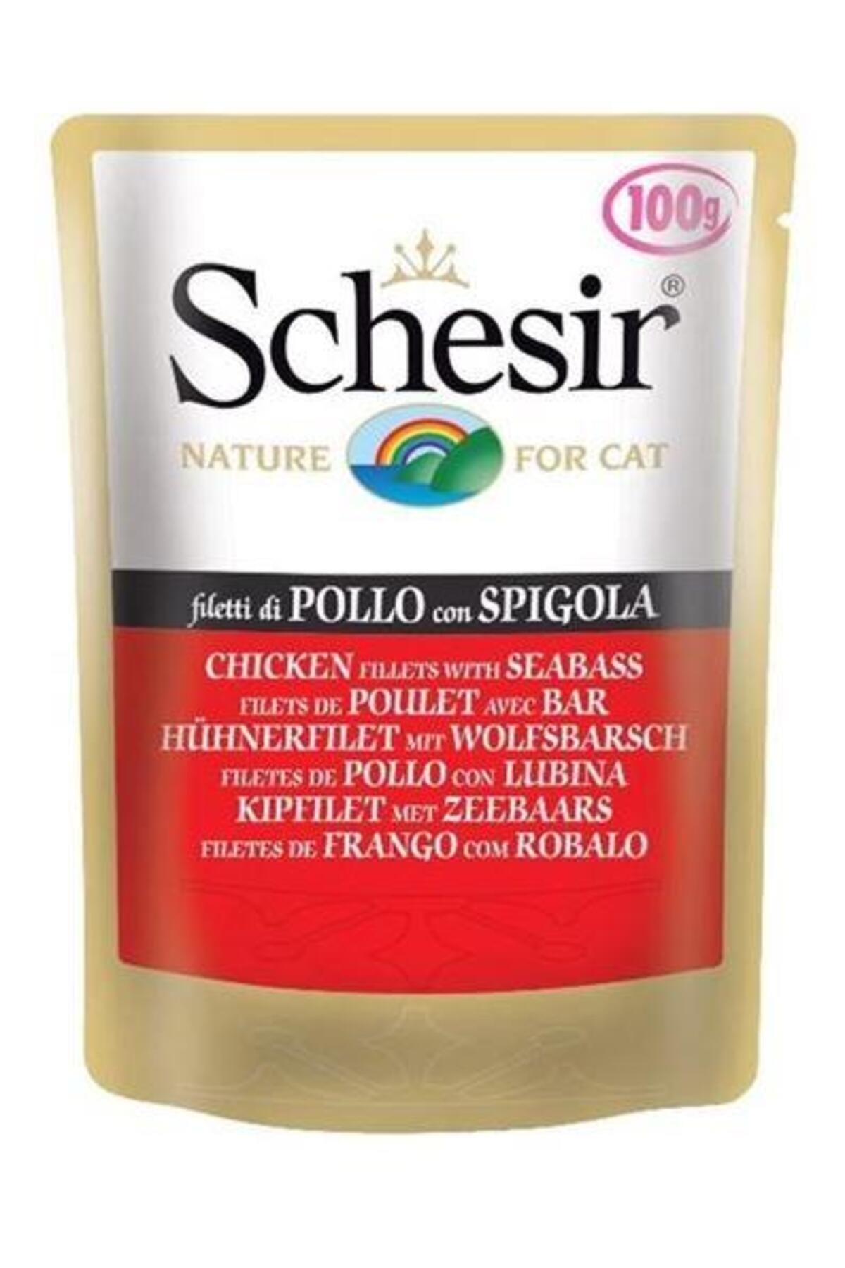 Schesir Tavuklu Levrekli Kedi Konservesi 100 Gr