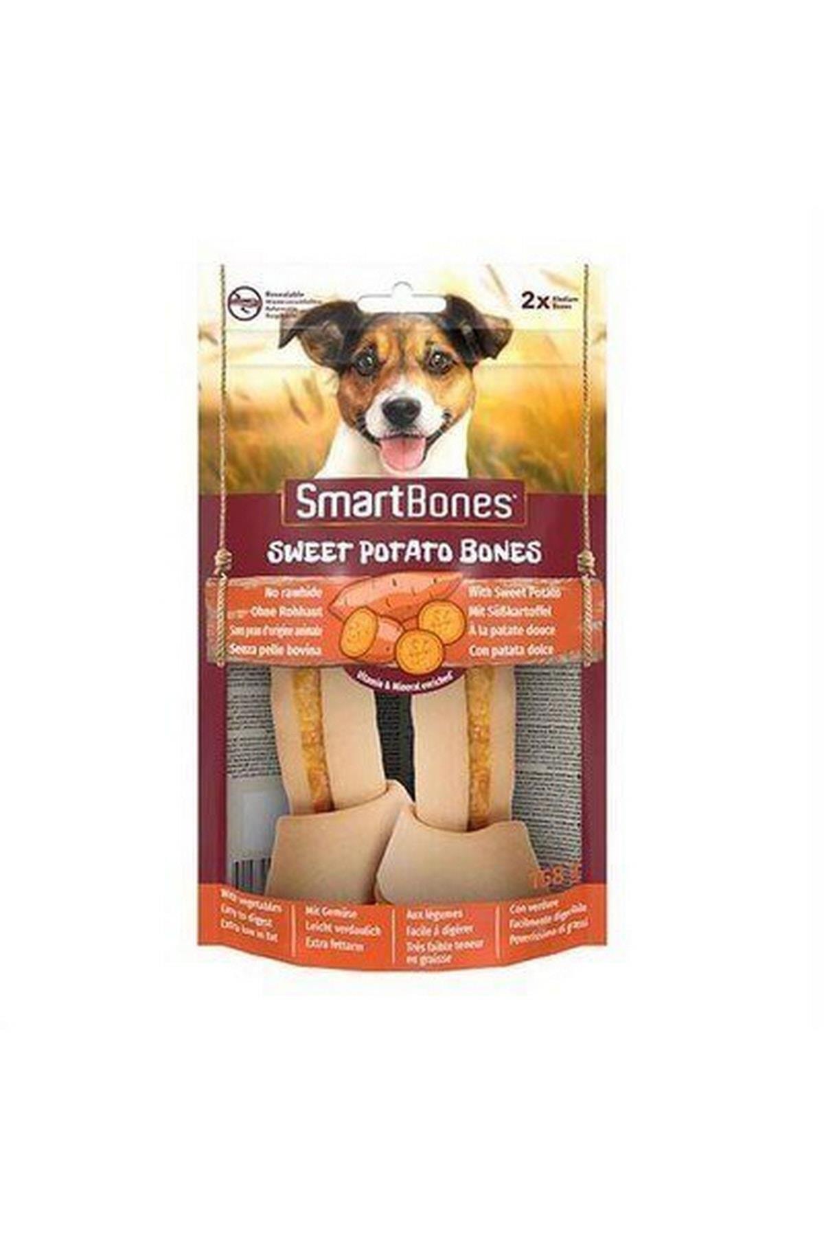 SmartBones Tavuk Ve Tatlı Patatesli Medium Düğüm Kemik Köpek Ödülü 2'li 158 gr