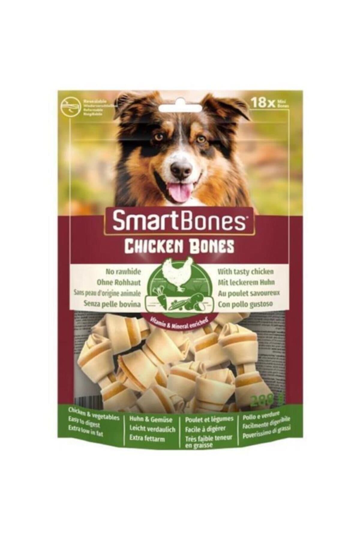 SmartBones Tavuklu Düğüm Köpek Ödül Kemiği Mini 18 Adet 288gr